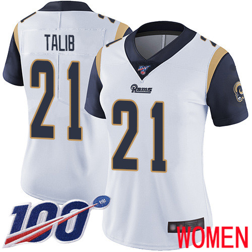 Los Angeles Rams Limited White Women Aqib Talib Road Jersey NFL Football 21 100th Season Vapor Untouchable